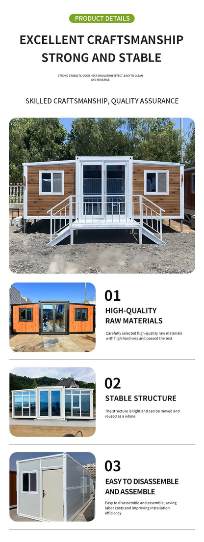 可扩展 40 英尺 20 英尺廉价模块化房屋套件现代住宅定制预制豪华集装箱房屋